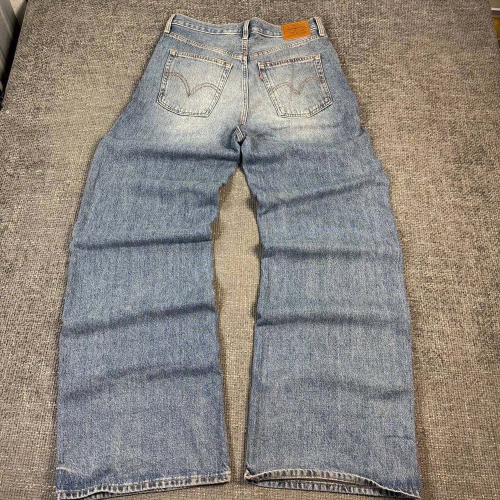 Levi's Ribcage Wide Leg Jeans Womens 31 Blue High Rise Baggy Denim